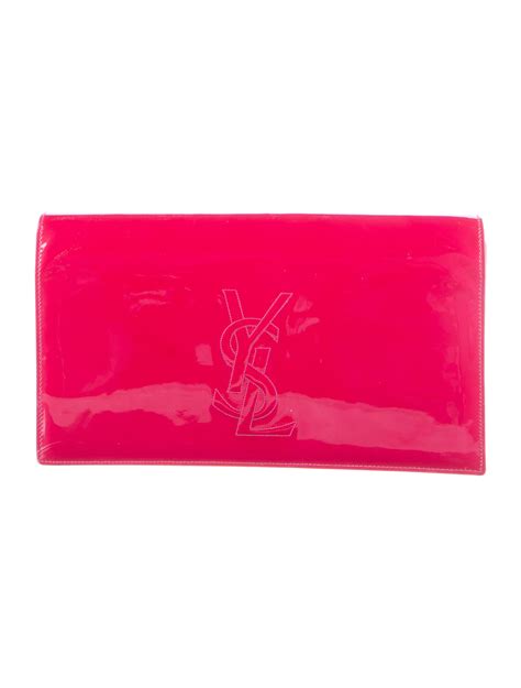 ysl belle de jour clutch pink|Patent Leather Belle de jour clutch .